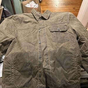 HUCKBERRY flint and Tinder Flannel Lined Waxed Trucker Jacket